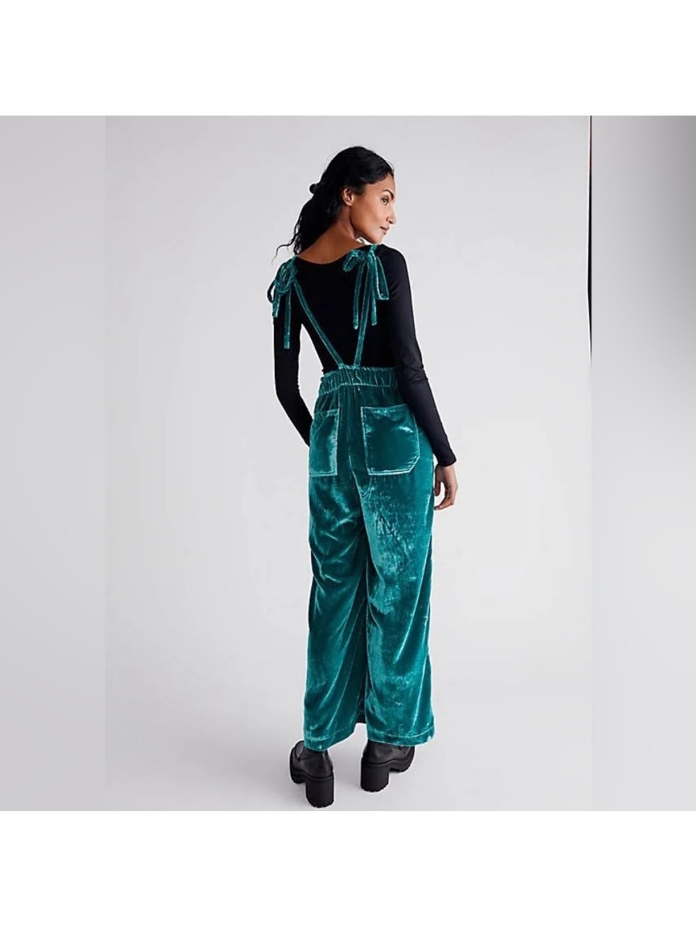 Free People Velvet Overalls - Picture 2 of 4